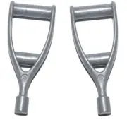 ☀️NEW Lego Minifig Flat Silver Crutches Clumsy Guy Minifigure part