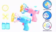 2 in 1 Multifunctional Cute Electric Fan Automatic Bubble Blowing Spray Kids Toy