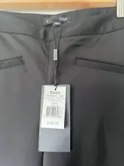SABA Womens Work Pants / Trousers -Black - Size 6 BNWT