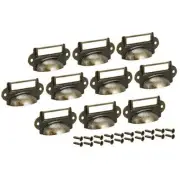 10 X Antique Brass Rustic Cup Pull Cabinet Cupboard/Drawer Door Draw Handles UK