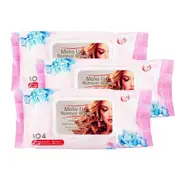 3 Packs Make-Up Remover Wipes Pads Cleansing Eye Facial Face with Resealable Flap