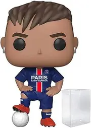 POP! Sports Soccer Paris Saint Germain's, Neymar JR #20 Action Figure (Bundled with Pop Box Protector to Protect Display Box)