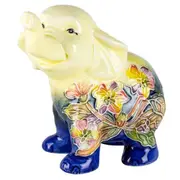 Old Tupton Ware Pansy Elephant Room Home Decor Decorative Statue Ornament