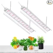 LED GROW LIGHT Full Spectrum Linkable Warm White 2 Pack 2ft 80W SZHLUX