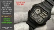 Quality Black Case (NO TEXT) & Strap Casio Royale AE-1200 WATCH NOT INCLUDED