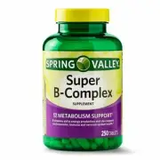 Spring Valley Super B-complex Dietary Supplement Tablets 250 Pieces