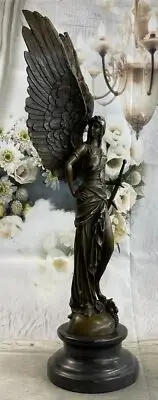 Angel Warrior Goddess w/ Sword Bronze Statue Sculpture Art Indoor Outdoor 25"