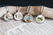 Retro Christian Scripture Theme Silver Pendant Necklace 2 Sizes Gift Idea New