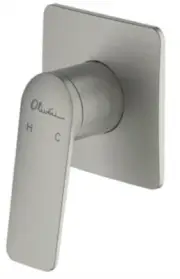 Oliveri PARIS WALL MIXER 144X127x100mm Lever Handle, Ceramic Disc BRUSHED NICKEL