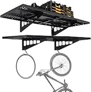 GarveeTech 2-Pack 1.6x4ft Garage Wall Shelving, Garage Storage Wall Garage Shelves for Wall Storage, Heavy Duty Garage Storage Rack Wall Mounted Floating Shelves, 560lbs Load Capacity
