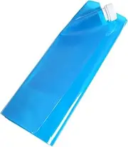 EXAOMBLE Portable Folding Water Storage Carrier Food Grade Outdoor Water Bag for Camping Hiking and Survival Space Saving Collapsible Water Container Blue