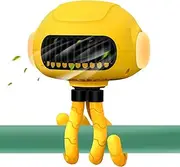 TRELC Stroller Fan with Light, 3 Speed Portable Handheld Bladeless Fans, Rechargeable USB Fan for Stroller, Crib, Car Seat, Desk, Treadmill (Yellow)
