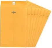 Mardatt 25Pcs 6” x 9” Clasp Envelopes, Clasp Kraft Envelopes Catalog Clasp Envelope Catalog Mailing Envelopes Catalog Envelopes with Clasp Closure Gummed Seal for Home Office Mailing
