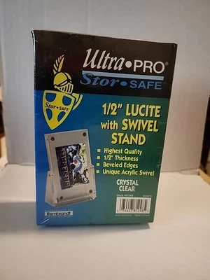 1/2" lucite with swivel stand. Ultra Pro Stor Safe