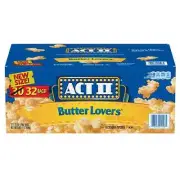 ACT II Butter Lovers Microwave Popcorn 100% Whole Grain (2.75 oz. 32 pack.)
