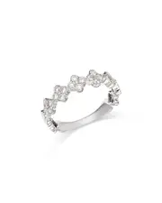 Bloomingdale's Fine Collection Diamond Clover Cluster Band in 14K White Gold, 0.44 tcw