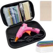 Glue Gun, Hot Glue Gun with 30 Glue Sticks and 10 Wood Craft Sticks, Mini Hot...