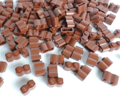 50x Lego Classic 1 x 2 Building Blocks - Brown