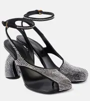 [Dries Van Noten] Dries Van Noten Embellished leather pumps AU 6.5 black