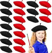[Mepase] 20 Pieces Berets for Children French Paris Themed Party Decor Beret Painters Hat Kids Pumpkin Beret