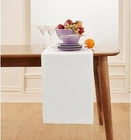 White Table Runner 90 Inches Long – Cotton Linen Table Runner 14 x 90 Inch – ...