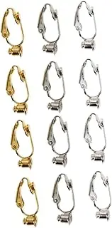 MUELODSIC 2sets 6pcs Clip Earring Converters Lightweight Base for DIY Earrings Chic Non Pierced Ear Accessories for Adults and Easy to Attach Jewelry Ornaments 6pcs*2