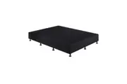 Palermo King Single Ensemble Bed Base Midnight Black Linen Fabric
