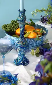 [Moda Domus] Calcedonio Glass Candlestick
