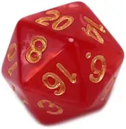 10PC 20 Sided Dice Durable Pearlized D20 Dice Acrylic for Board Game (Color : GR)