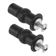 Toilet TOP FIX Hinge Hole Fixings Well Screw Rubber Back to Wall Pair U9V5