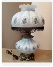 Vintage Gone With The Wind Blue Lamp