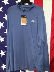 The North Face 1/4 Zip Pullover Men’s 2XLarge Shady Blue Wander Top Thumbholes