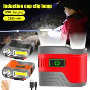 Cap LED Clip-on Headlamp USB Rechargeable Sensor Hat Lamp Torch Light