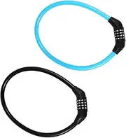 Generic 2pcs Password Theft Chain Lock for Bikes Durable Security Lock with Code for Mountain and Road Bicycles Random Random Color