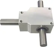 90 Degree Commutator Right Angle Transmission Reversing Helical Bevel Gearbox Reduction Ratio 1:1 Double Output Shaft 12MM Angle Drive Steering Gear Device
