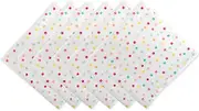 DII Polka Dot Party Print Tabletop Collection Reusable & Machine Washable, Napkin Set, 20x20, Multicolor Confetti Dots, 6 Piece
