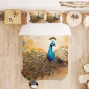 3D Blue Peacock A2499 Bed Pillowcases Quilt Duvet Cover Set Queen King Amy 23