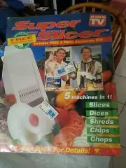 As Seen On TV Super Slicer 5 Machines In 1! Slices Dices Shreds Chips Chops New