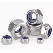 50PCS M4 Nyloc Self LockingHexNutsNylon InsertLock NutsA2Stainless