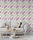 3D Watercolor Floral Leaves Wallpaper Wall Murals Removable Wallpaper 77