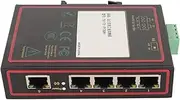 100 Mbps Fast Ethernet Switch, 5 Port Desktop Ethernet Splitter with DIN Rail, IP40 Unmanaged Network Switch for Home, Office