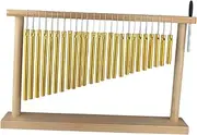 Frediuo Musical Wind Chime Set Table Top Wind Chime 25 Tones Decor Creative Metal Percussion Instrument with Mallet for Ornament