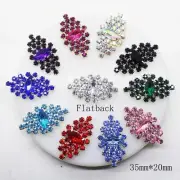 Eye Shape Rhinestone Button Flat Back Rhinestones Garment Craft Buttons 10Pcs