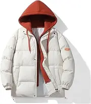 [BybAgs] Men's Lightweight Down Jackets Windproof Coats Waterproof Golf Outerwear for Hiking Runing Causal