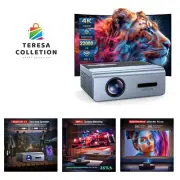 Electric Focus] Projector with Wifi and Bluetooth, 22000L Auto Keystone Outdo...