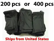 200 or 400 Black Micro Fiber Sunglasses Carrying Pouch Soft Case Glasses Bag USA