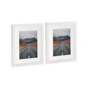 Nicola Spring Photo Frames with 5" x 7" Mount - 8" x 10" - White - Pack of 2