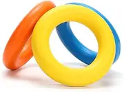 CORHAD Dog Chew Ring Bite Pet Biting Toys for Clean Teeth Made of Rubber Orange Medium/Large Dogs
