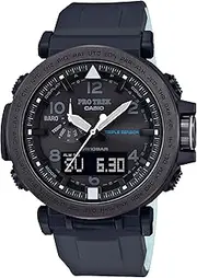 [Casio] Men's 'PRO TREK' Solar Powered Silicone Watch, Color:Black (Model: PRG-650Y-1CR)