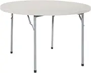 Office Star Resin Multi Purpose Table, Metal, Grey, 4-Feet Round